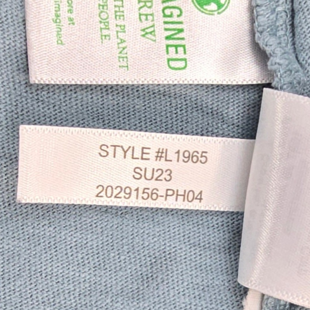 J.Crew Henley Shirt Mens XL Blue Slub Cotton Classic Short Sleeve L1965 Casual - Picture 8 of 9